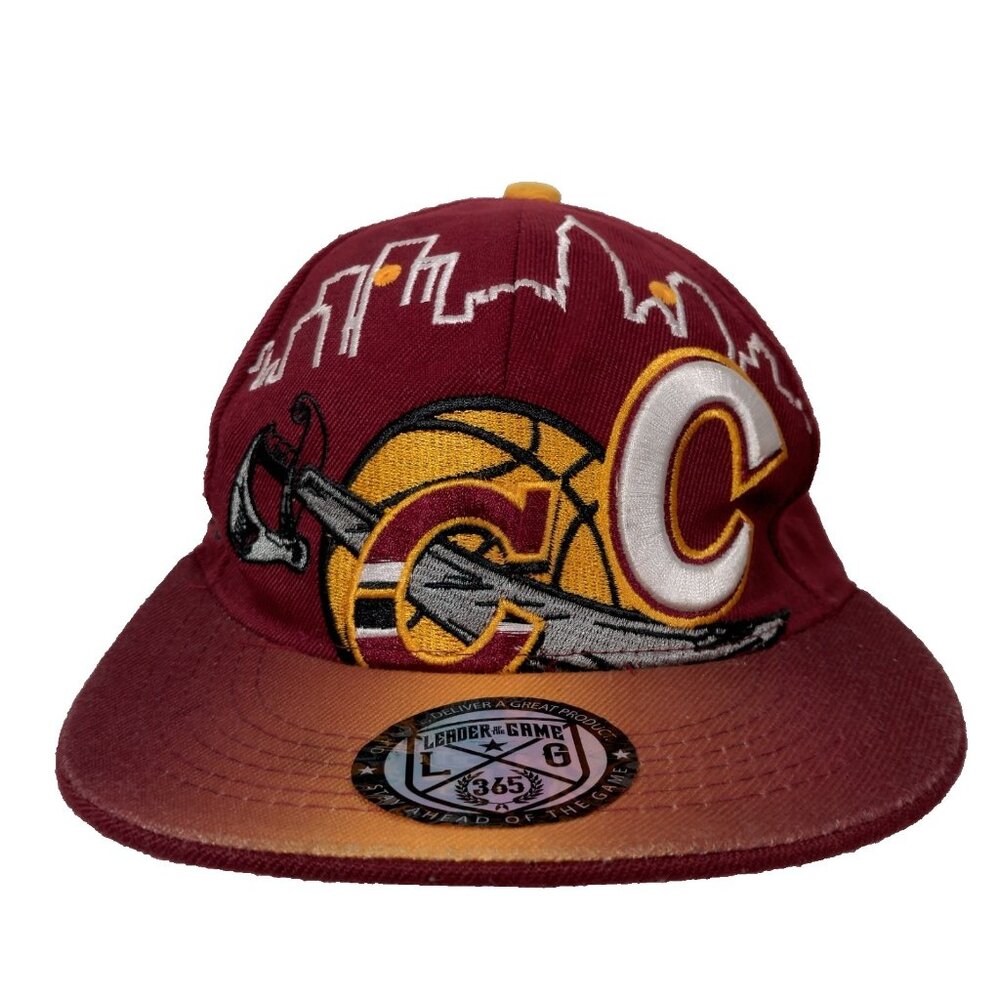 Cleveland Cavaliers Cap Hat Leader Of The Game NBA Canvas Snap Back CLE Skyline